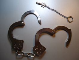 Handschellen, Metall massiv mit Schlüssel