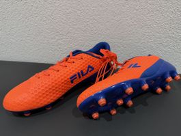 Orange-blaue Fussballschuhe von Fila, Grösse 38, Top!