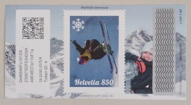 Tutti i francobolli: Swiss Crypto Stamp 5.0 ID 4 Basic Edition mit NFT – Usato da Basel venduto da Palmenland
