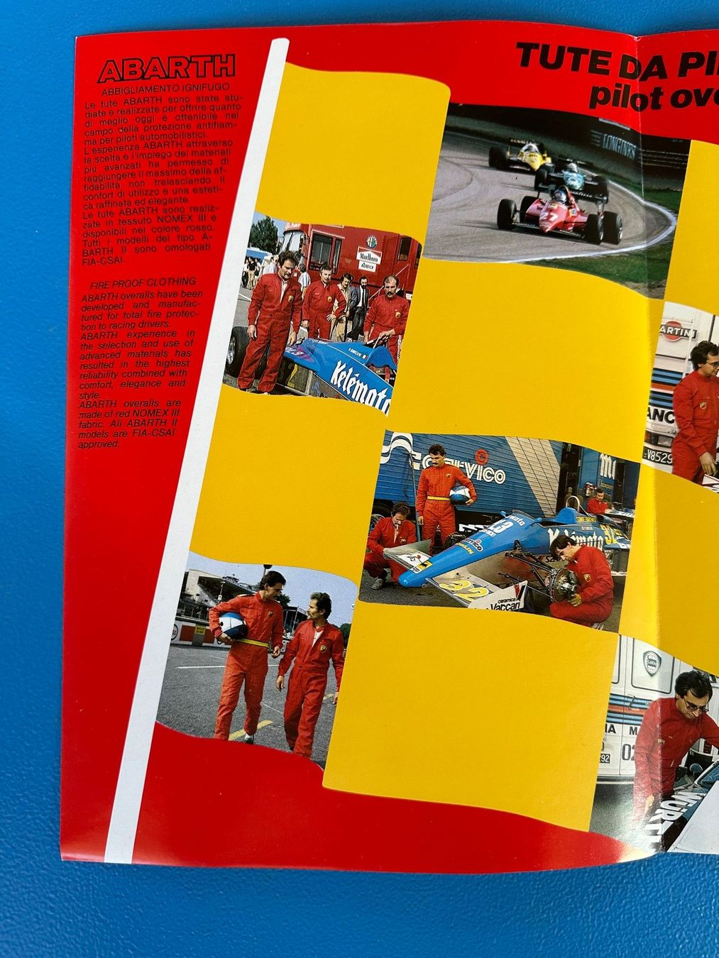 Documenti: ABARTH , Prospekt  Piloten  Overalls  1984 – Usato da Boswil venduto da pavo1 2