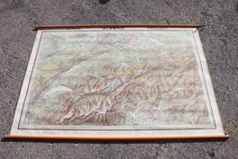 Vintage Schulkarte Schweiz, 213 x 147cm