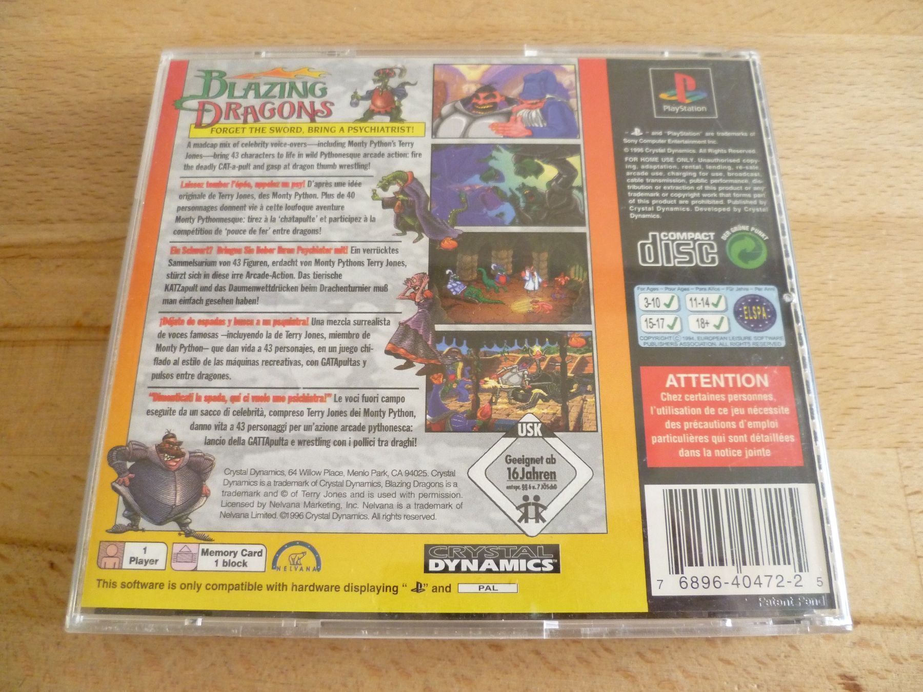 Sony Giochi: Blazing Dragons - Sony PS1 PSX – Usato da Thalwil venduto da ranx 2