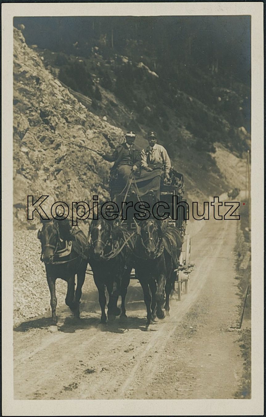 Ansichtskarten: GR Flüela Pass - Postkutsche – Neu (gemäss Beschreibung) aus Schindellegi von leecollect