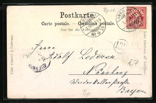 Cartes postales: AK Weesen, Am Hotel Speer, 1900 – D'occasion à Berlin par bartko-reher 1