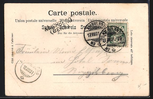 Cartoline postali: AK Kirchberg /BE, Ortsansicht mit Kirche – Usato da Berlin venduto da bartko-reher 1