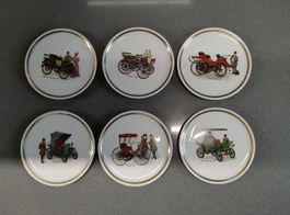 6 VINTAGE Gläser - UNTERSETZER/ VOHENSTRAUSS