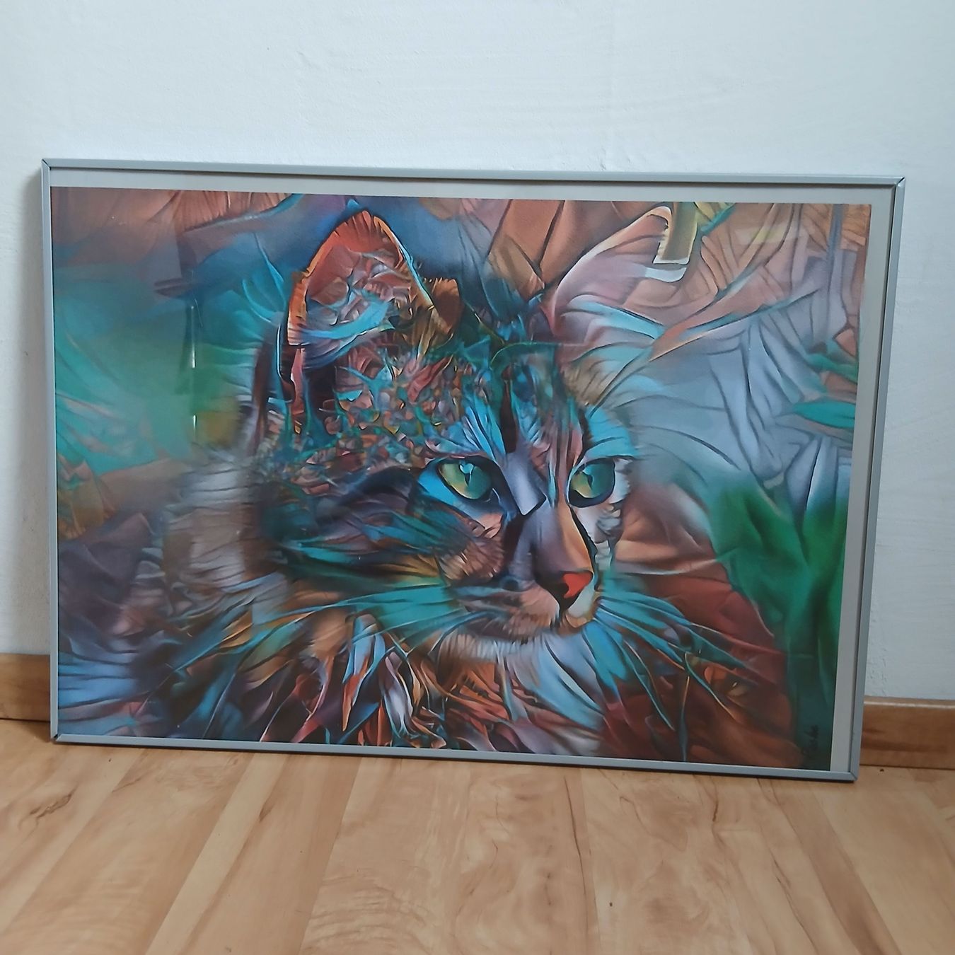 Foto & Immagini: Abstraktes Katzenbild mit Rahmen – Usato da Rapperswil SG venduto da Danii008