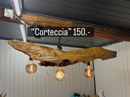 Lampada in castagno,