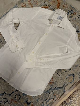 Boggi Milano Hemd Custom Fit Weiss Grösse ca. M guter Zustan