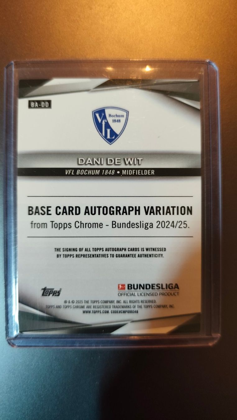Topps Sammelbilder & Trading cards: Topps Chrome 24/25 Dani De Wit /50 mit Autogramm RC – Gebraucht aus St. Gallen von RudyundFloydCards 1