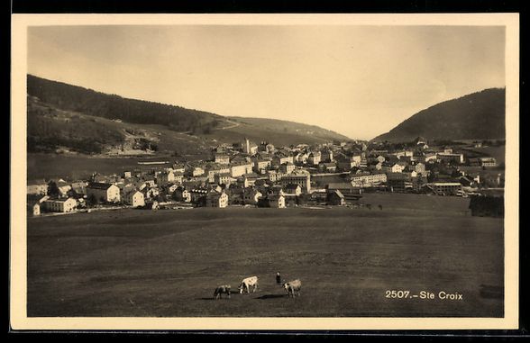 Cartoline postali: AK Ste-Croix, Vue générale du village – Usato da Berlin venduto da bartko-reher