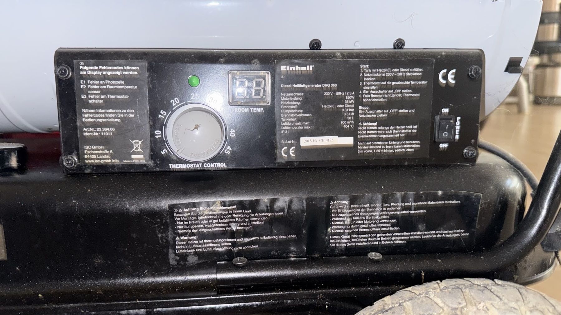 Einhell Radiatori: Einhell DHG 360 Heissluftgenerator (Diesel) – Usato da Zug venduto da Rozzo 2