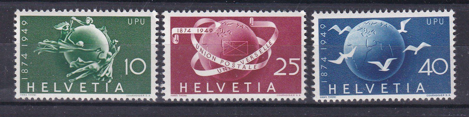 Tutti i francobolli: SUISSE 1949 - 75 ans U.P.U., neufs ** – Nuovo (secondo la descrizione) da Bussigny venduto da jacky1953