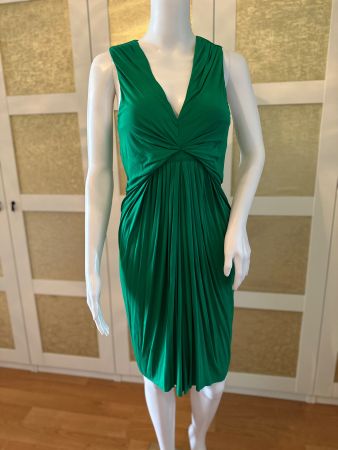HOSS INTROPIA emerald green Grecian cocktail dress.