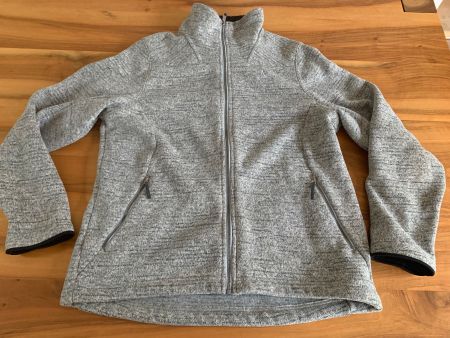 SCHÖFFEL - super schöne warme grau melierte Strickjacke 46