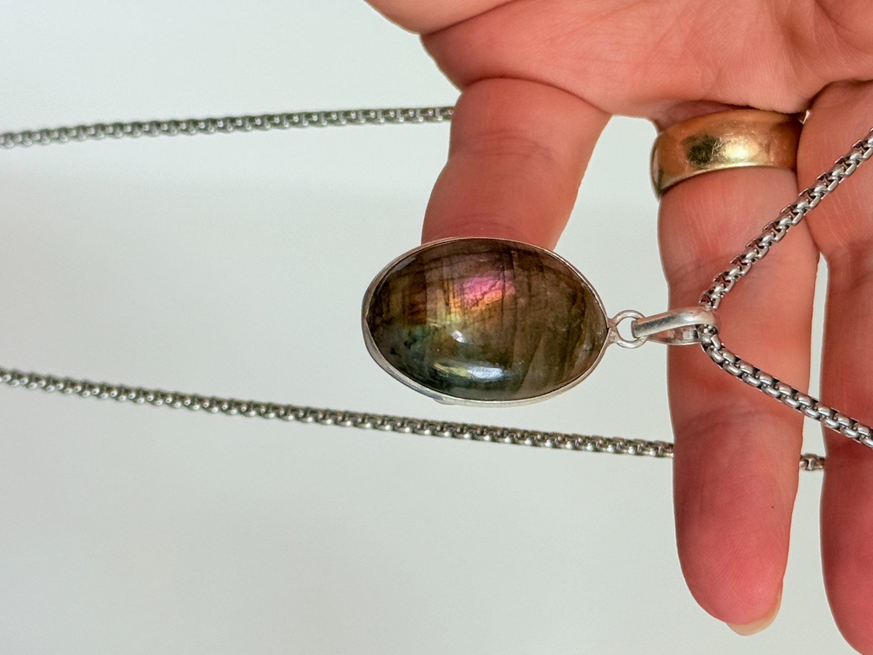 Colliers: Collier avec Labradorite – Neuf avec emballage d'origine à Genève par AWWA 8