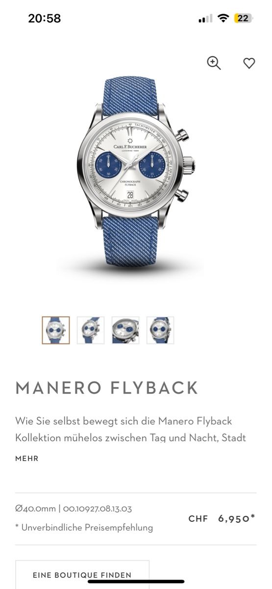 Bucherer Orologi: Carl Bucherer Flyback NEW – Nuovo e nell'imballaggio originale da Biel-Bienne venduto da fer_7gy5 5