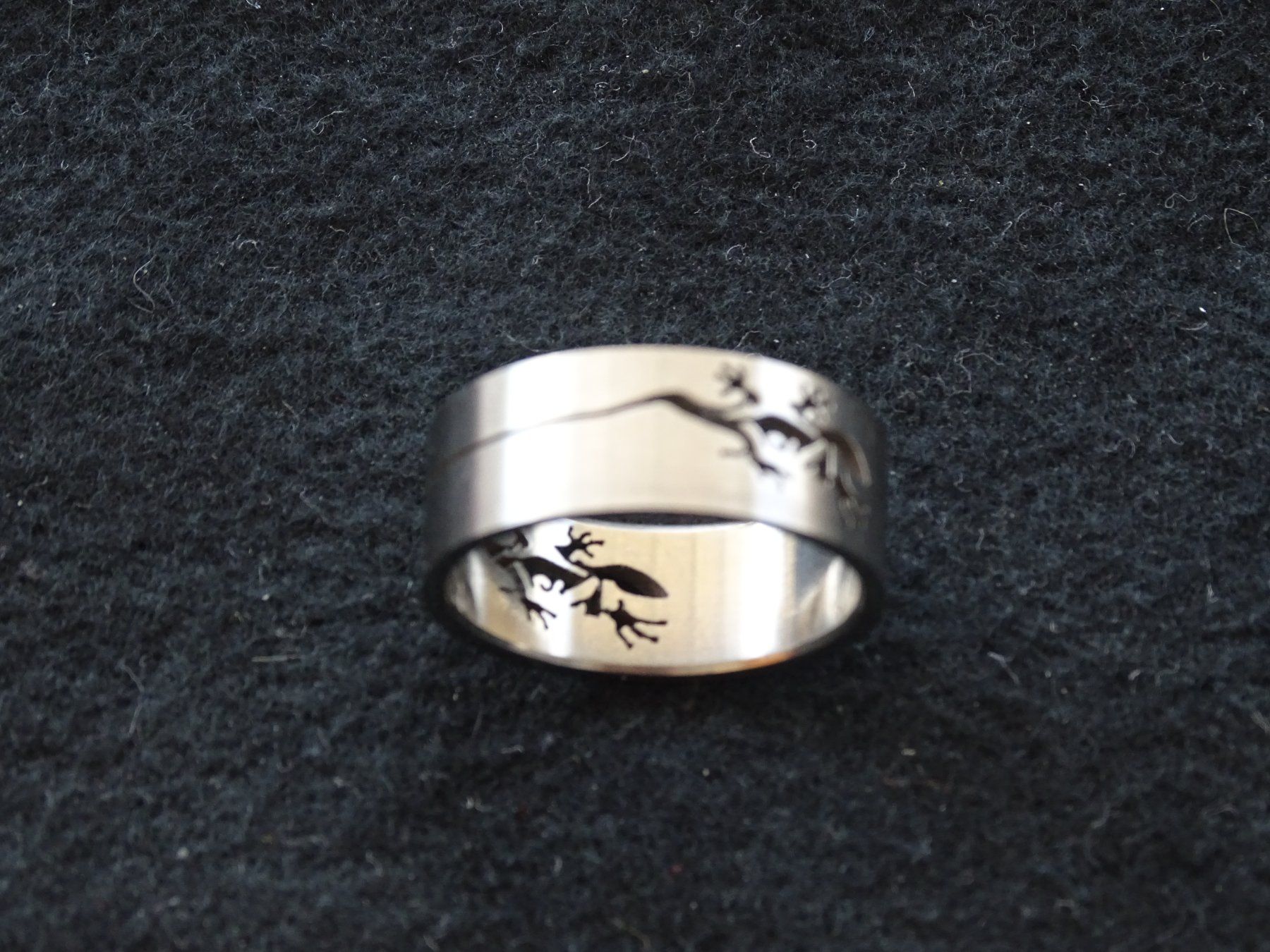 Ringe: Ring Edelstahl Echse / Gecko – Neu (gemäss Beschreibung) aus Obergerlafingen von STOGS 1