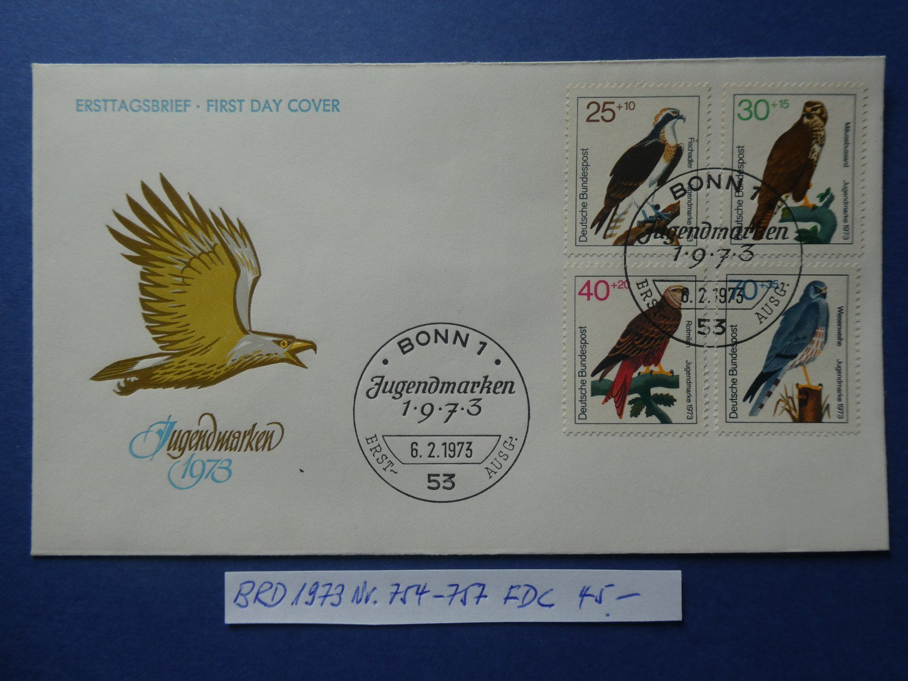 Tutti i francobolli: BRD 1973 Nr. 754-757 auf FDC – Usato da Lausen venduto da Herbamare01
