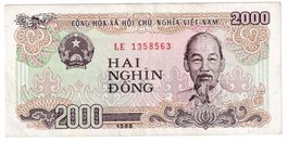 Banknote Vietnam 2000 dong 1988ss-vorz