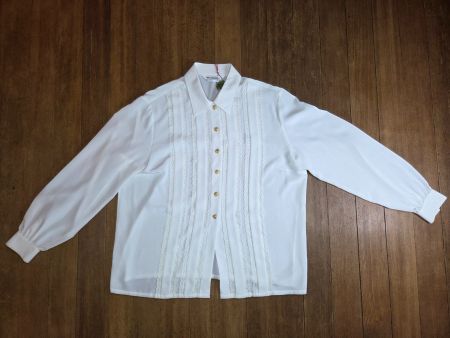 Vintage weisse Spitzen Bluse