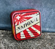 alte Farbbanddose NATIONAL von F.Lauener Zürich H 2.5cm