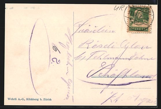 Cartoline postali: AK Andermatt, Teilansicht mit Berghang – Usato da Berlin venduto da bartko-reher 1