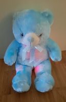 🧸🌟 Leucht-Teddybär blau, 47cm gross, Top-Zustand