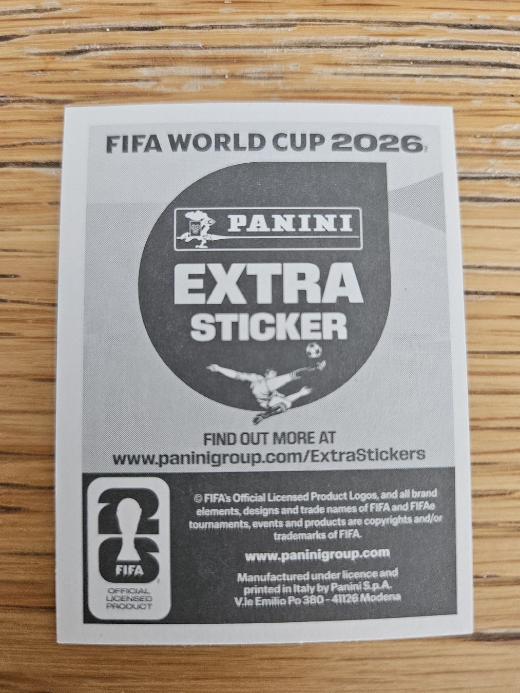 Panini Carte collezionabili: Panini extra Sticker Achraf Hakimi World Cup 2026 Silver – Nuovo e nell'imballaggio originale da Grandson venduto da Carpal 1