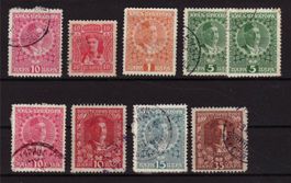 096, Briefmarken Montenegro 9 Stk. verschiedene Werte