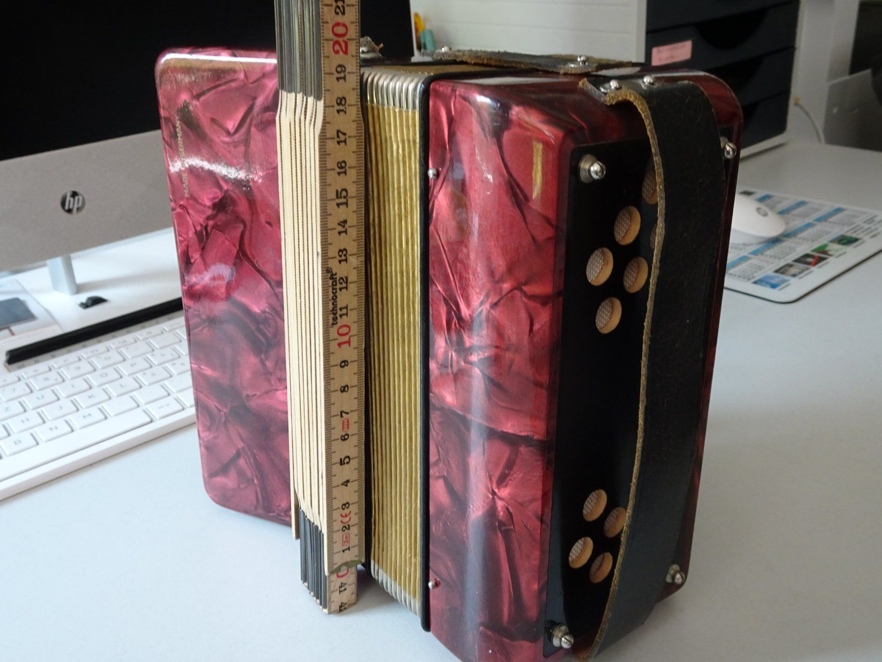 Strumenti musicali: Hohner Mignon Akkordeon Mini Handorgel Harmonika Tasten – Usato da Goldswil b. Interlaken venduto da troedlermarkt-goldsw 5