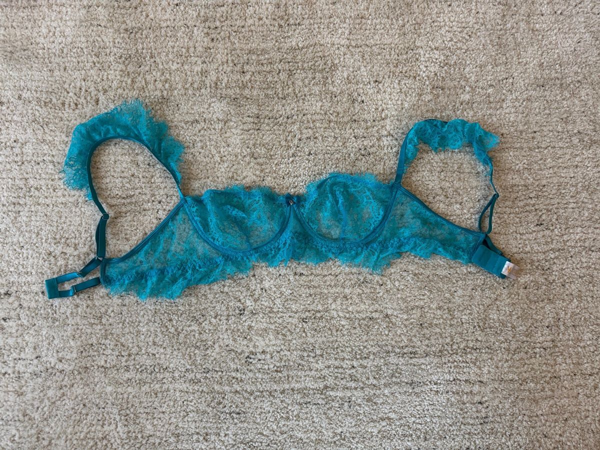 Sonstige Unterwäsche: Lingerie, Top, String, Strumpfband, Türkis – Neu und originalverpackt aus Zollikon von alessandra2m 4