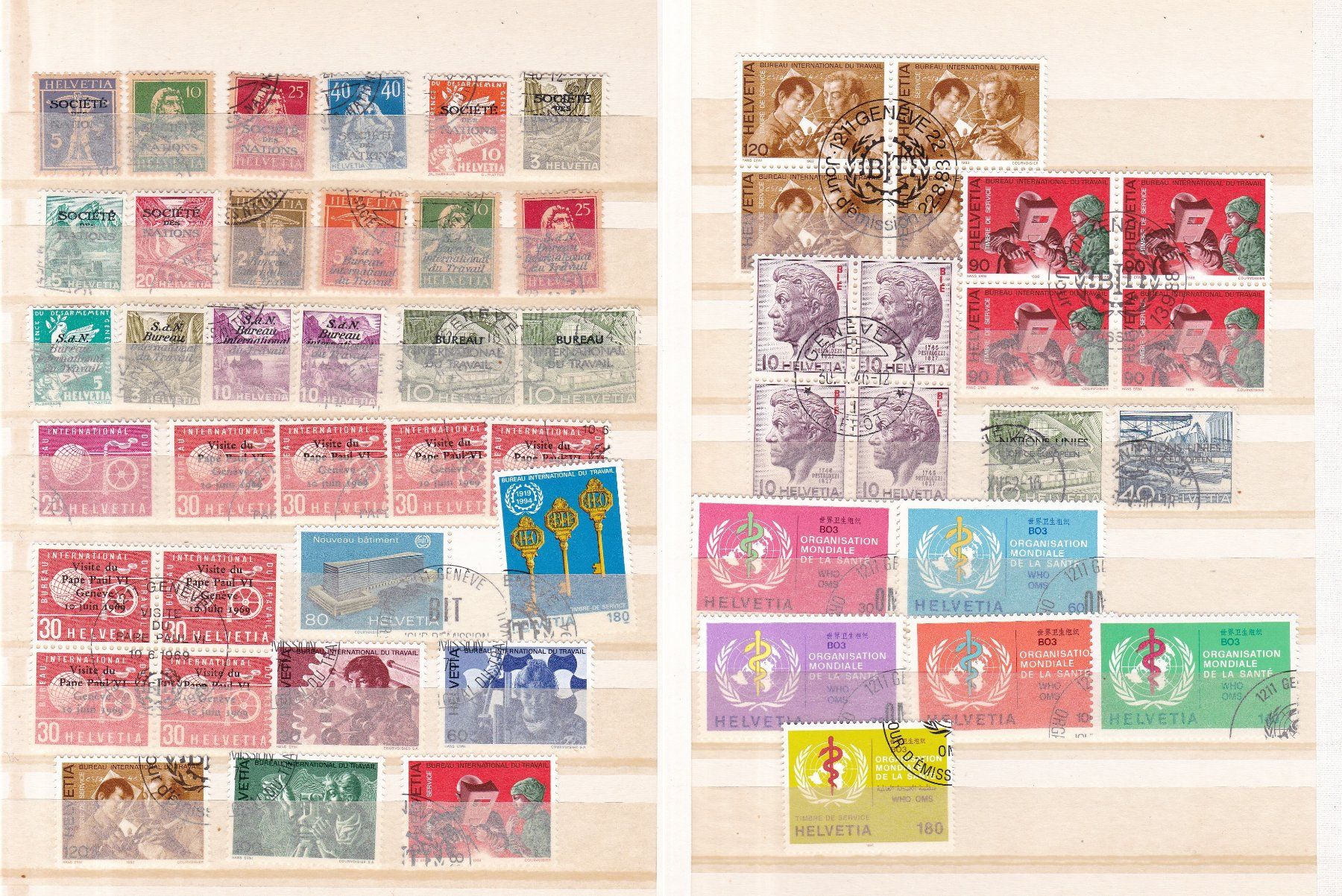 Tutti i francobolli: CH Briefmarkenseiten, viele Viereblocks etc. – Usato da Münchwilen AG venduto da Nesar