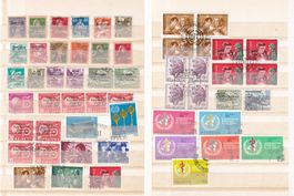 CH Briefmarkenseiten, viele Viereblocks etc.