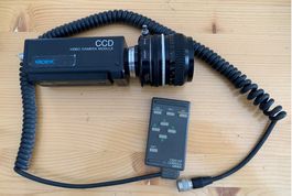 Nikon Objektiv +Sony ccd Kamera XC-57 + Omron F300-KP Consol
