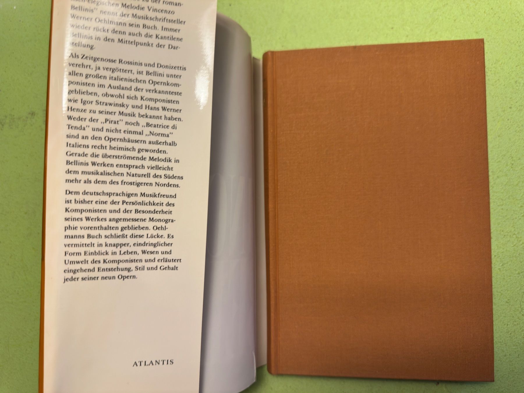 Libri: Werner Oehlmann: Vincenzo Bellini. – Usato da Zürich venduto da allp 1