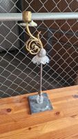 Ausgefallener Kerzenständer, Metall/Glas, Vintage Deko 🕯️ 