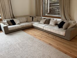 Large Corner Sofa with Cushions, New