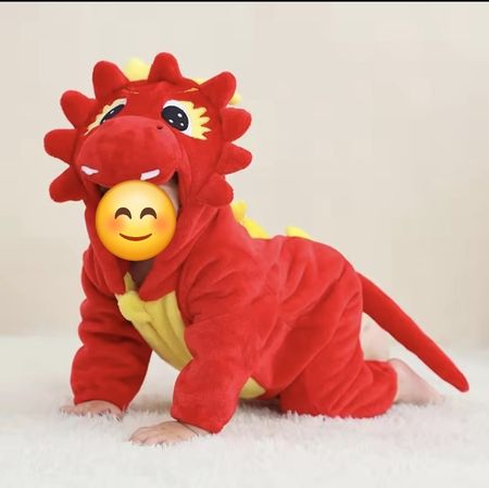 Drachenkostüm für Babys (Fasnacht)  Warm und kuschelig
