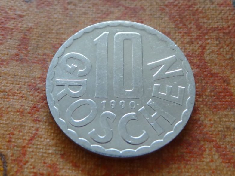 Alle Münzen: AUTRICHE  10  Groschen  1990 – Gebraucht aus Romanel-sur-Lausanne von Swift13