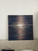 Original Art Painting Acrylic Canvas Home Decor Lines 04