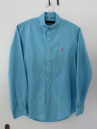 Ralph Lauren Oxfordhemd Custom Fit hellblau Grösse S, QR cod