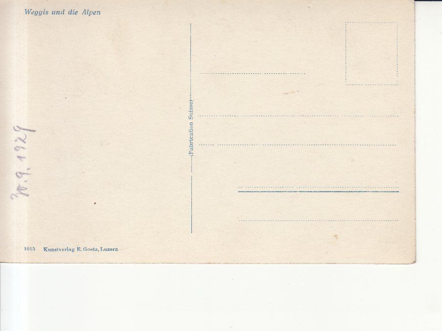 Cartes postales: Weggis 1929 – D'occasion à Bürglen TG par StampGraf 1
