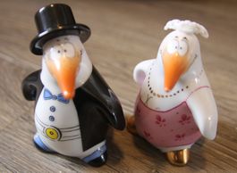 Rar: Goebel Porzellan Figuren Pinguine als Hochzeitsgeschenk