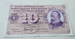 Suisse 10 Fr. 24.01.1972 Serie 77 R
