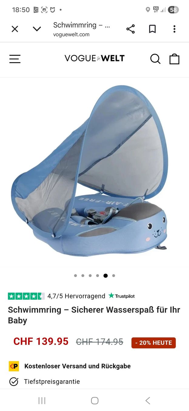 Salvagente: Mambobaby Baby Float - Light Blue – Usato da Zollikon venduto da kklezlova