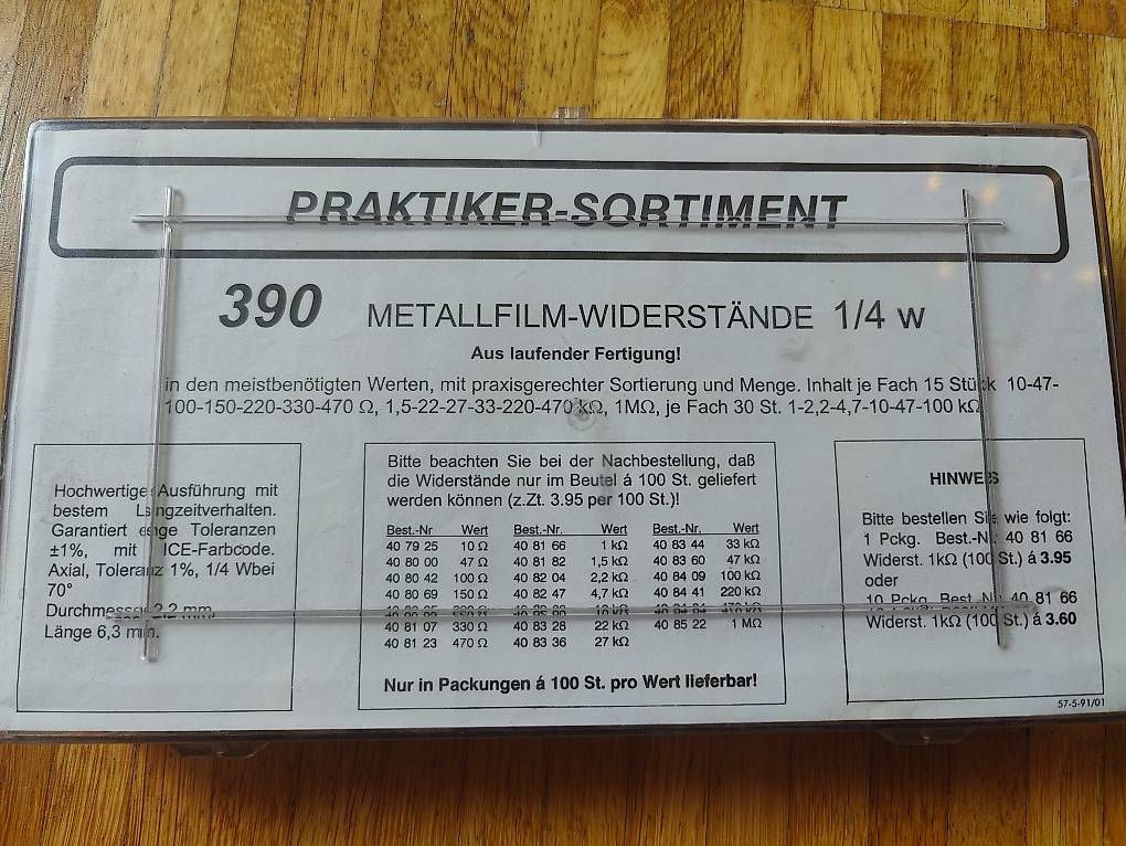 Componenti elettronici: Widerstände Set, Reichelt Elektronik – Nuovo (secondo la descrizione) da Stäfa venduto da TBStaefa 1