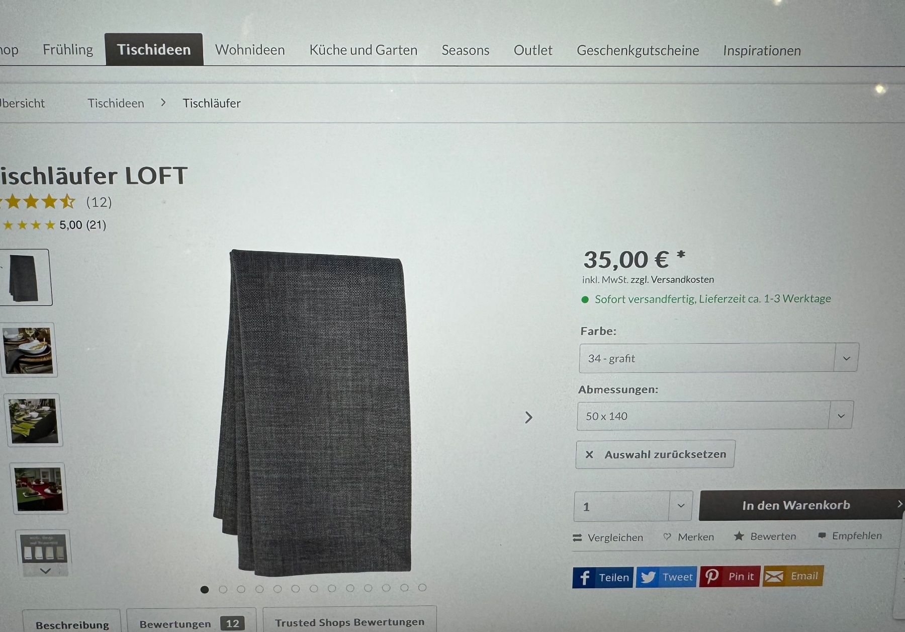 Sonstige Tischwäsche: Tischläufer – Neu und originalverpackt aus Horgen von Hotrova448 5