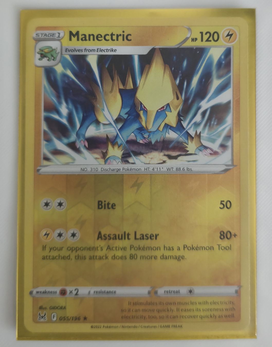 Pokémon Sammelbilder & Trading cards: Manectric 055/196 Reverse Holo – Lost Origin (EN) – Neu (gemäss Beschreibung) aus Arbon von Twist05