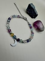 ✨Handgefertigtes Armband aus Naturstein – Fluorit mit Mond